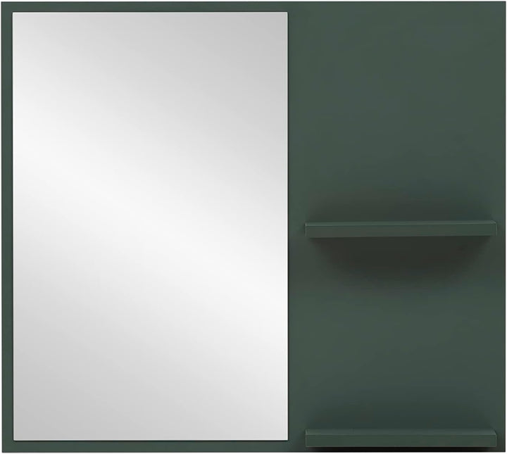 Schildmeyer Kent Spiegel mit 2 Ablagen 151451, waldgrün, 67 x 12,2 x 60 cm Waldgrün 2 Ablagen, Waldg