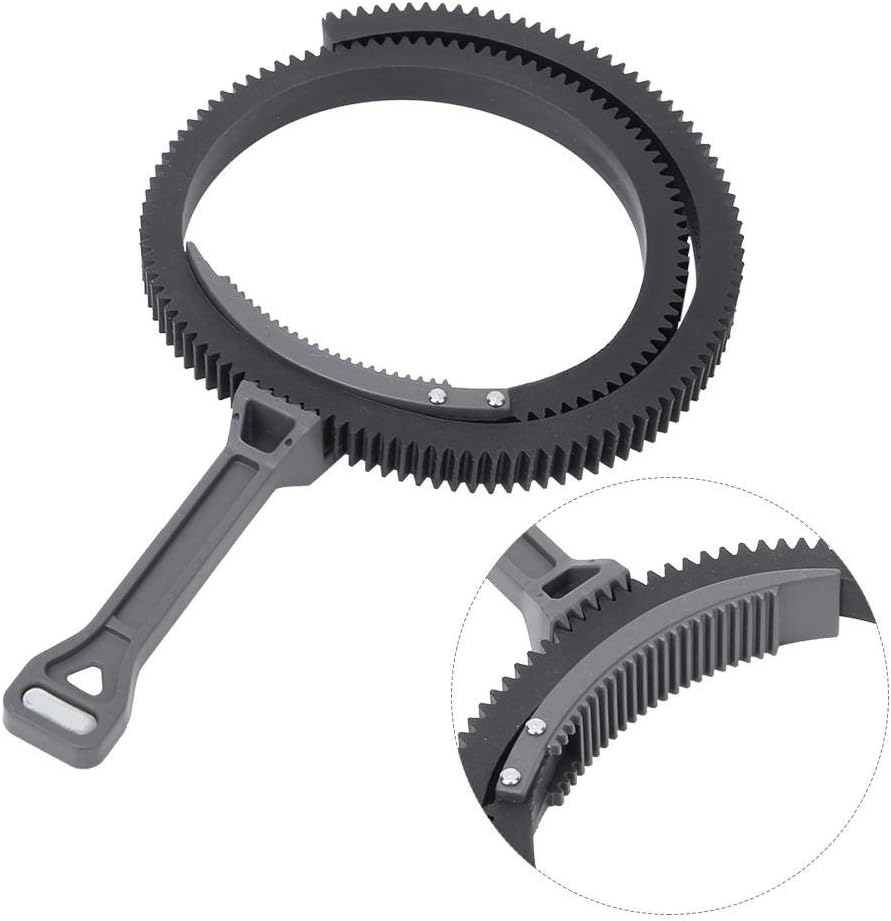 Topiky Einstellbarer Zoom Follow Focus Fokussiergriff mit Zahnriemenring für 46mm-110mm-Objektive(Gr