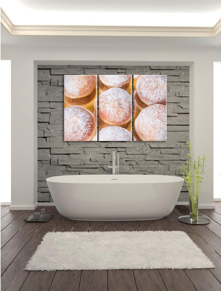 Pixxprint Süsse Berliner Bunstift Effekt 3-Teiler Leinwandbild 120x80 Bild auf Leinwand