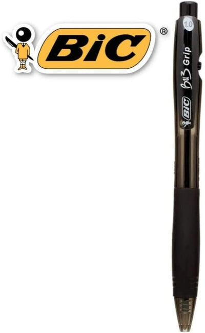 BIC BU3 Comfort Grip - Retractable Ball Pens - 4 Black, 3 Blue, 3 Red