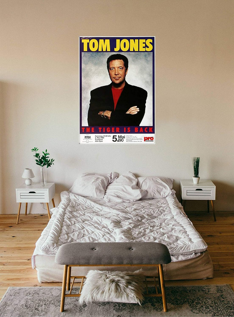 Tom Jones - The Tiger is Back, Frankfurt 1990 » Konzertplakat/Premium Poster | Live Konzert Veransta