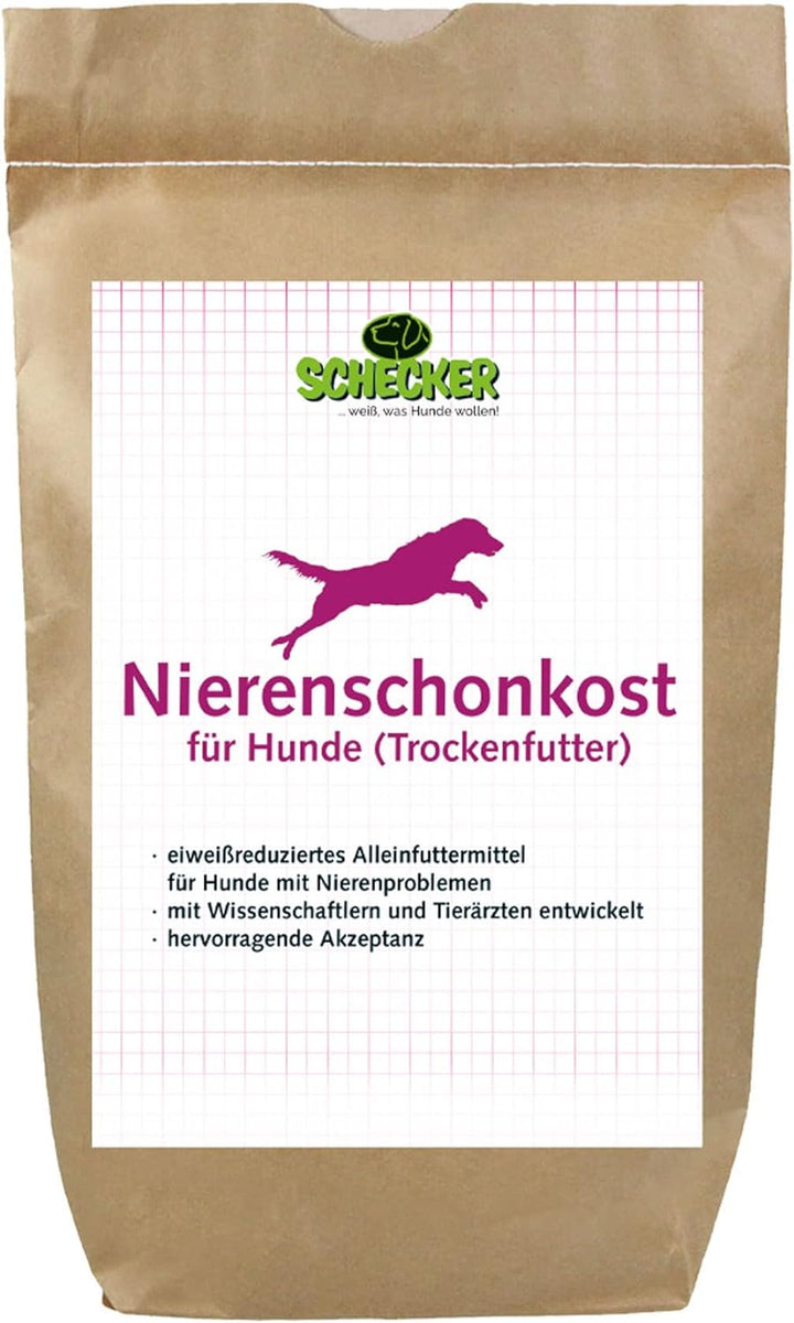 Schecker Trockenfutter - Nierenschonkost mit Lamm für Hunde - eiweissreduziert - entlastet die Niere