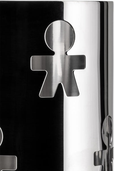 Alessi Girotondo AKK09 - Design Grissinibehalter mit Durchbrochener Dekoration, Edelsthl, Poliert, S