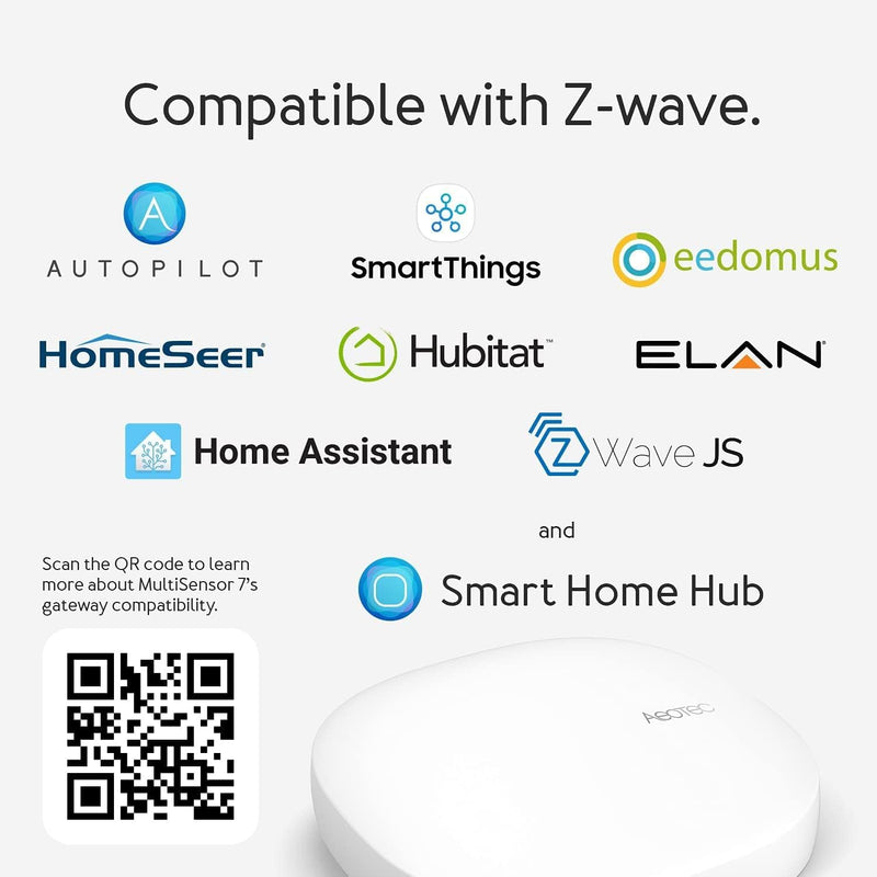 Aeotec Multi-Sensor 7 | Z-Wave Smart Home 6-in1 Sensor | Bewegungsmelder, Temperatur, Luftfeuchtigke