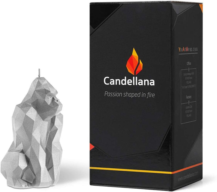 Candellana Handmade Gorilla Low-Poly Kerze Geschenk- Lustig - Dekorative Kerze - Home Décor - Gesche