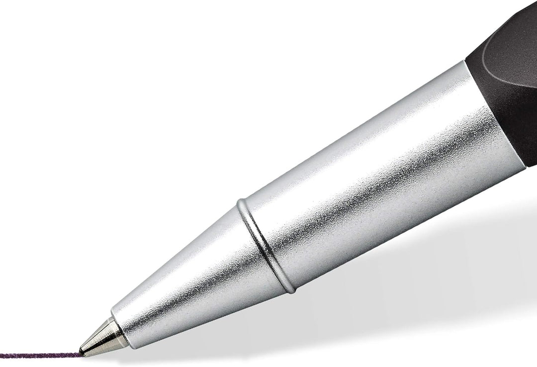 STAEDTLER TRX 412TRX9M-9ST Tintenroller (ergonomische Dreikantform, samtweiche Aluminium-Oberfläche,