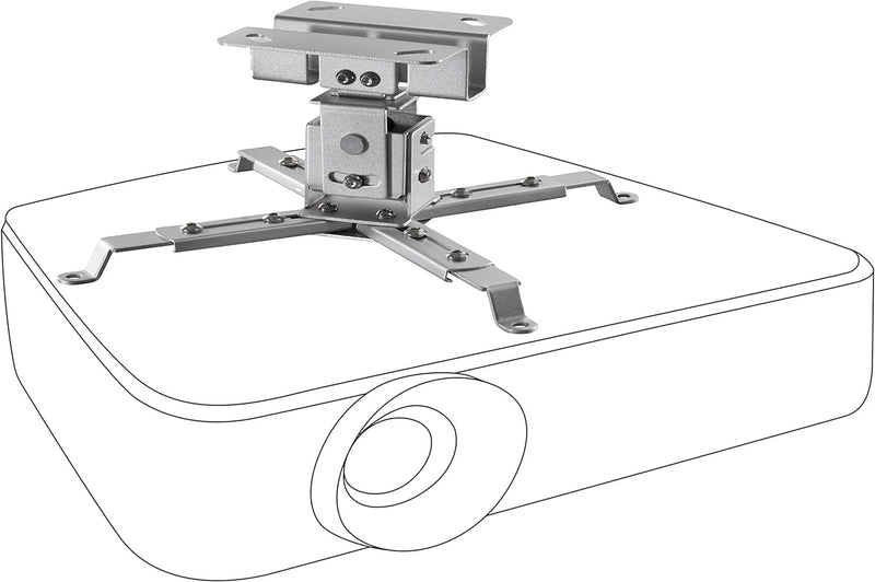 celexon neigbare und schwenkbare Beamer-Deckenhalterung universal MultiCel1200S - Silber - 12 cm Dec