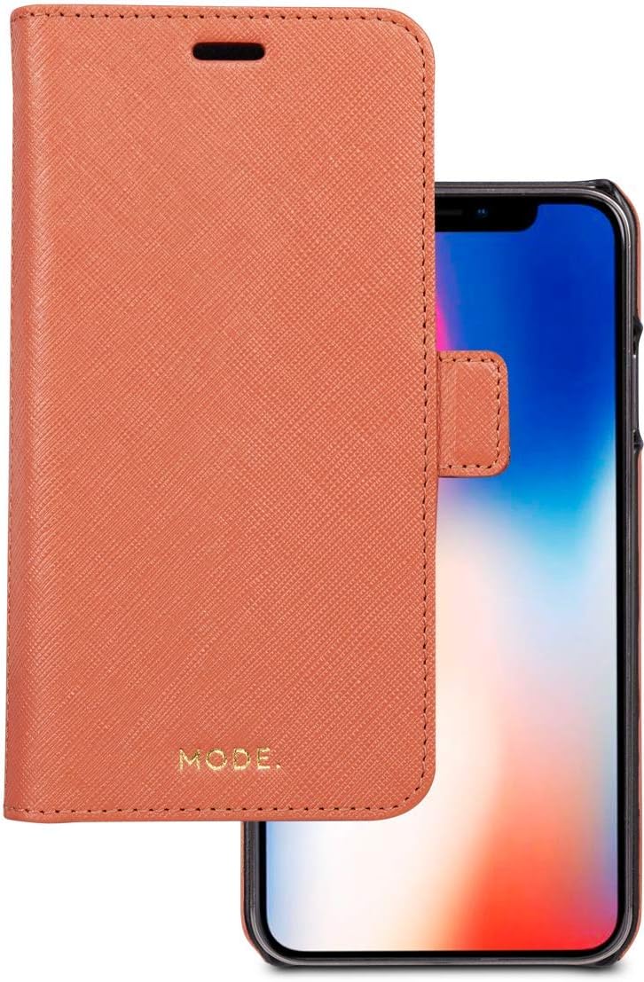 dbramante1928 Echtleder Schutzhülle für Apple iPhone Xs Max [Modell: New York I Saffiano-Leder I 2in