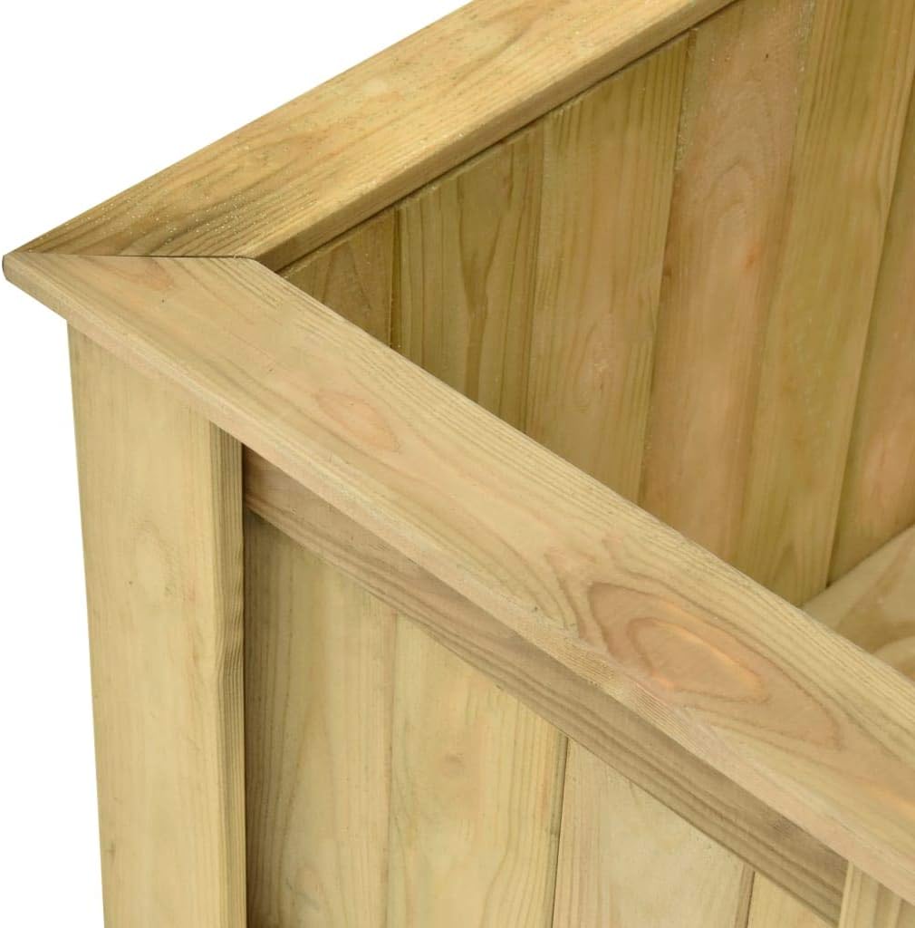 Tidyard Hochbeet 291 x 50 x 50 cm Kiefernholz Imprägniert Pflanzkübel Blumenkasten Pflanzkasten Blum