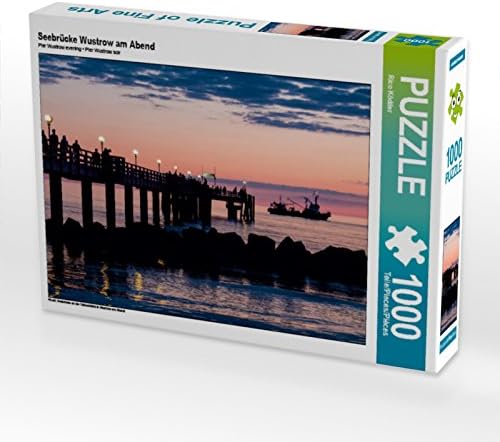 CALVENDO Puzzle Seebrücke Wustrow am Abend 1000 Teile Lege-Grösse 64 x 48 cm Foto-Puzzle Bild von Ri