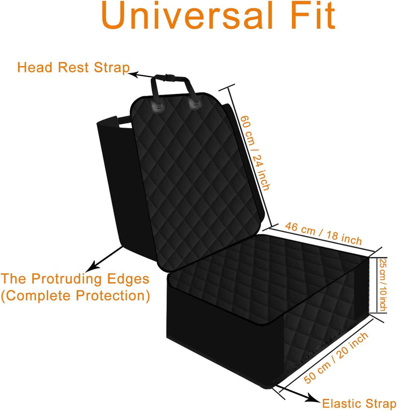 Alfheim rutschfest Autositzbezug vorne für Hunde, Gummiunterlage Kratzfest Haustier Autoschutz mit A