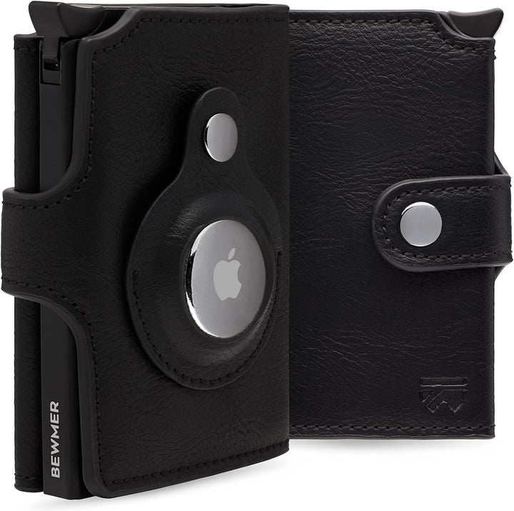 BEWMER 2 Shielded | Herren und Damen Slim Wallet mit RFID-Schutz Anti-Cloning | Kartenetui mit Münzf