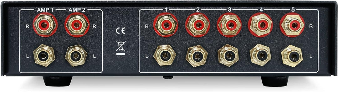 Dynavox AUX-S PRO, Eingangs-Erweiterungs-Umschalter mit 5 Cinch-Eingängen, Anschlüsse für Zwei Stere