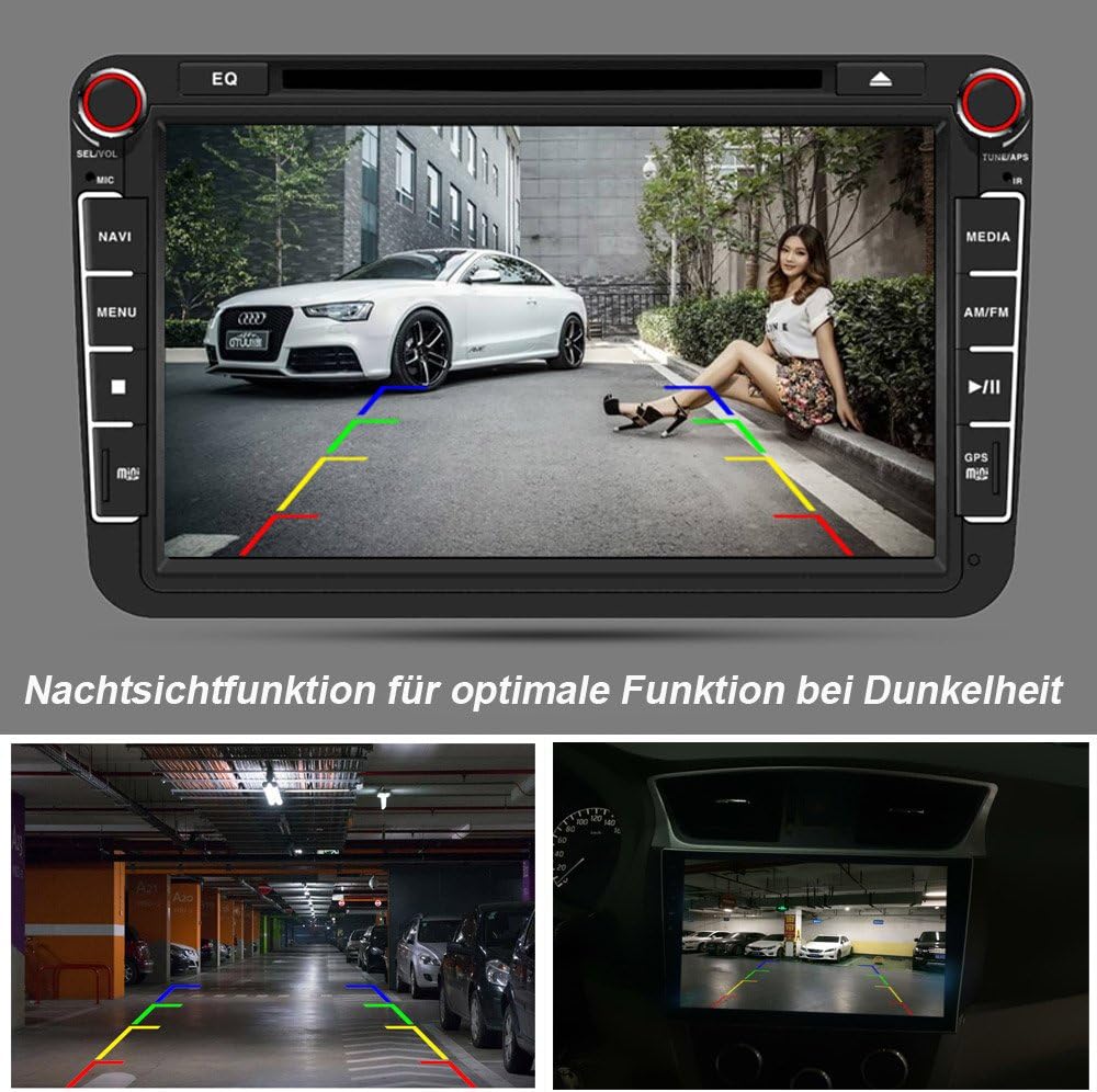 Navinio Nachtsicht Rückfahrkamera Einparkkamera Kamera Einparkhilfe Farbkamera Rückfahrsystem Einpar
