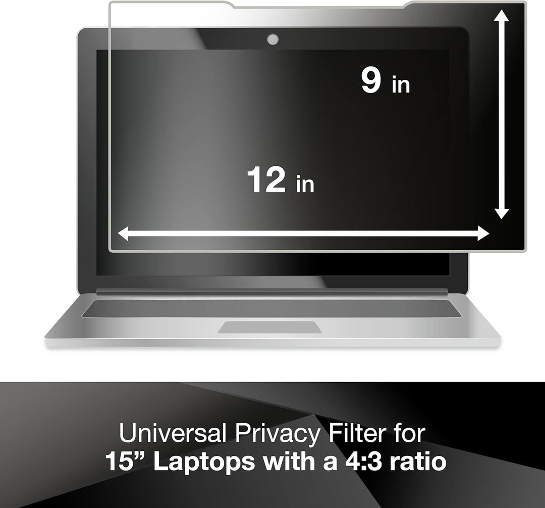 3M Blickschutzfilter für 15 "Standard Laptop, 4: 3, Schwarz 4:3 38,1 cm, 4:3 38,1 cm