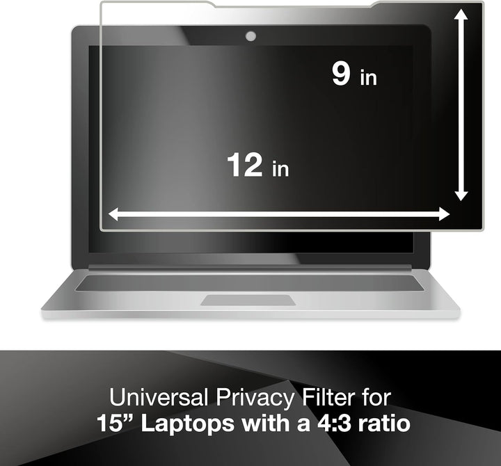 3M Blickschutzfilter für 15 "Standard Laptop, 4: 3, Schwarz 4:3 38,1 cm, 4:3 38,1 cm