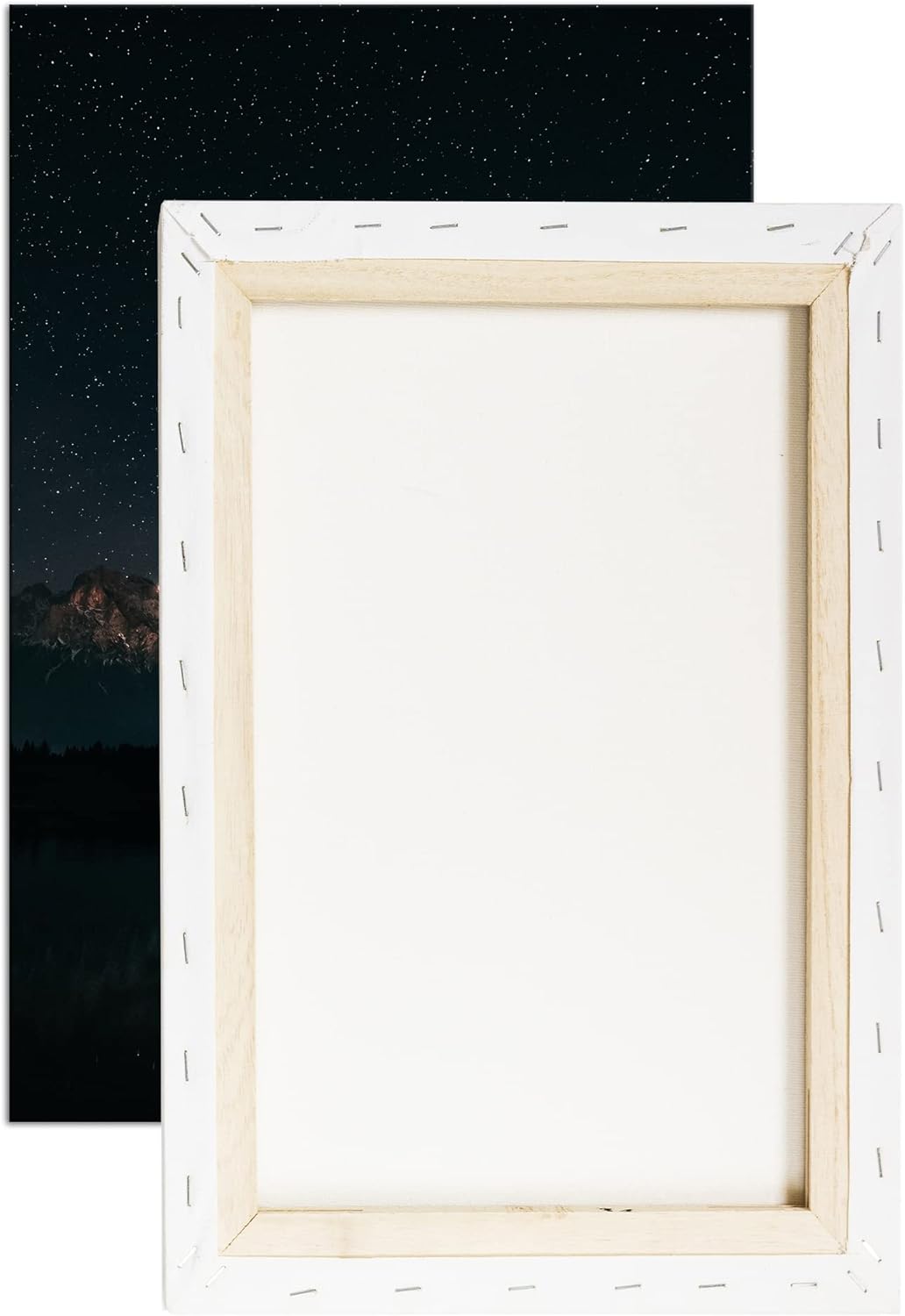 deyoli Erhellende Nacht Format: 80x60 als Leinwandbild, Motiv fertig gerahmt auf Echtholzrahmen, Hoc