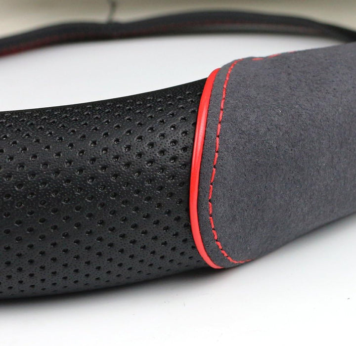 FMS PU Leder Lenkradhülle für Peugeot 4008 Lenkradabdeckung Auto Lenkradbezug, Langlebig, Atmungsakt