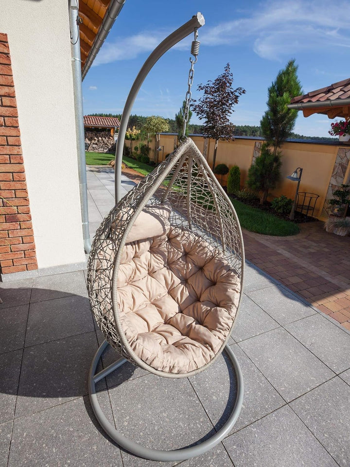 Hängesessel Kissen, Polster, Auflage für Polyrattan & Rattan Hängeschaukel, Sitzauflage für Hängekor