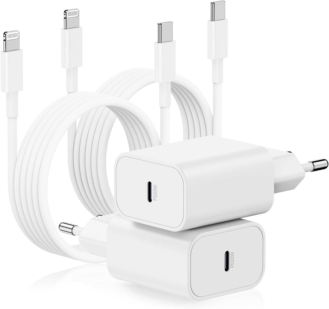 iPhone 13 14 Pro Ladegerät Original Apple,2Pack Schnellladegerät mit 2M USB C to Lightning Ladekabel
