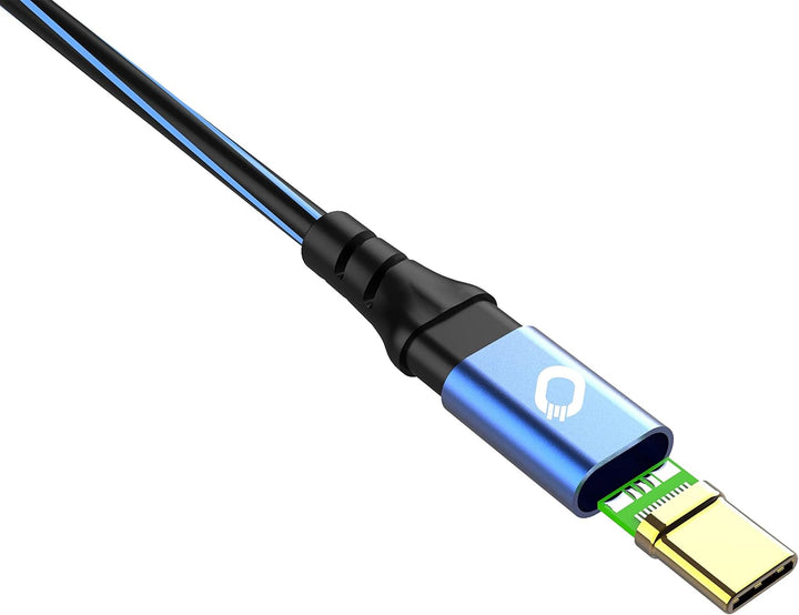 Oehlbach USB Plus CC - USB-Kabel für Smartphones 2 x Typ C 3.1 - PVC-Mantel - OFC, blau/schwarz - 50