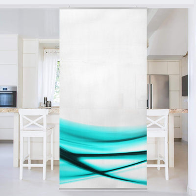 Bilderwelten Raumteiler Turquoise Design 250x120cm inkl. transparenter Halterung, inkl. transparente