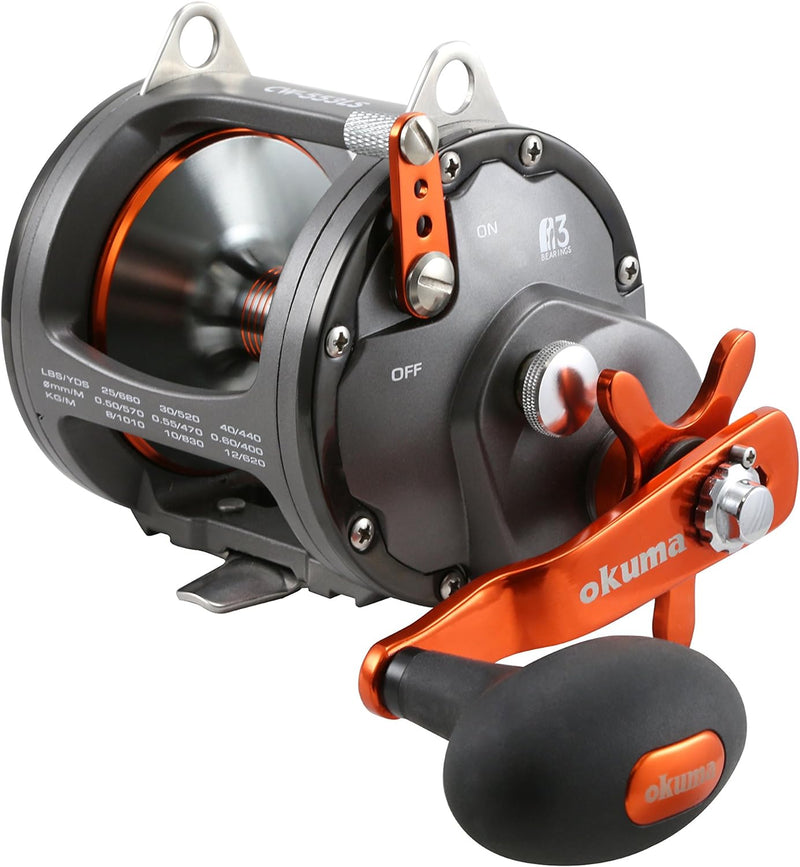 Okuma Coldwater Wireline Hochgeschwindigkeits-Schlepprolle Cw-303ds (Leinenzähler), 283,5 Meter, 11,