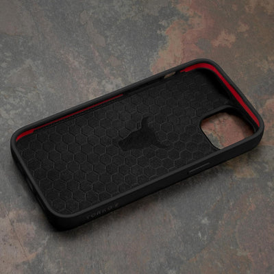 TORRO Hülle Leder Kompatibel mit iPhone 15 Plus – Premium Leder Bumper Hülle - Schwarz Schwarz mit r