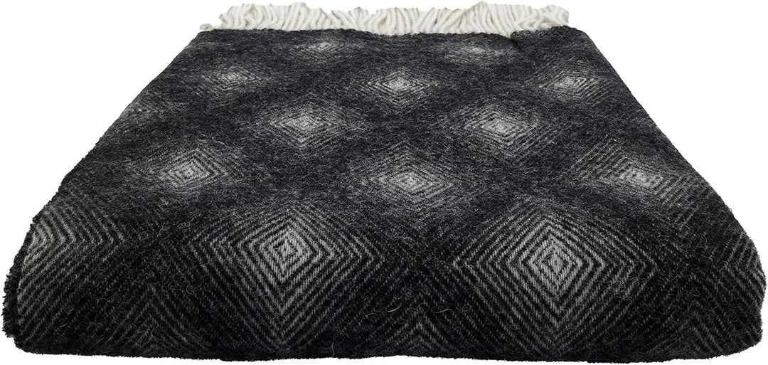 GLAESER Wohndecke - fair de Luxe Wolle pur | Wolldecke aus 100% Wolle | Couchdecke/Sofadecke | Wohlf