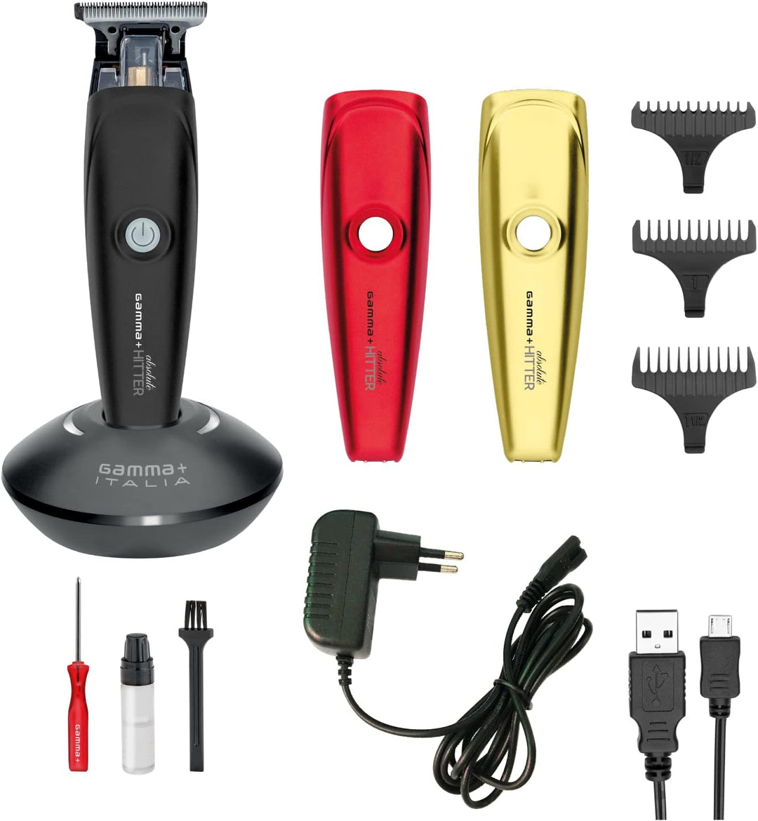 GAMMAPIU' Absolute Hitter Trimmer, professionelle Herren-Haarschneidemaschine mit austauschbarem Cov