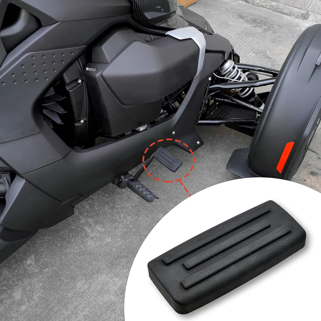 SAUTVS Schwarzes grösseres Bremspedal für Can Am Ryker, verlängerte Bremse Fussstütze Peg Pedal Trit