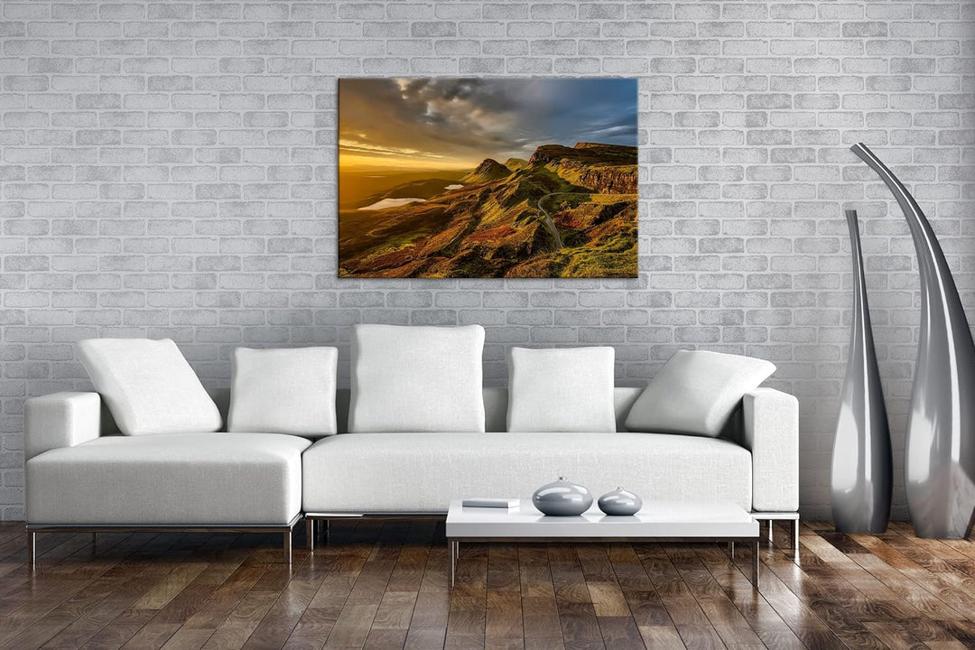 deyoli himmlische Landschaft in Schottland Format:75x50 cm als Leinwandbild, Motiv fertig gerahmt au