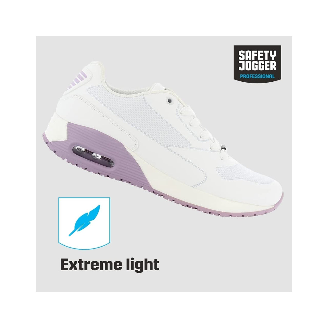 Oxypas Ela SCR, Sportschuhe, Arbeitsschuhe, Sneaker (ElaS3601lic),White with Lilac,36 EU 36 EU Lila,