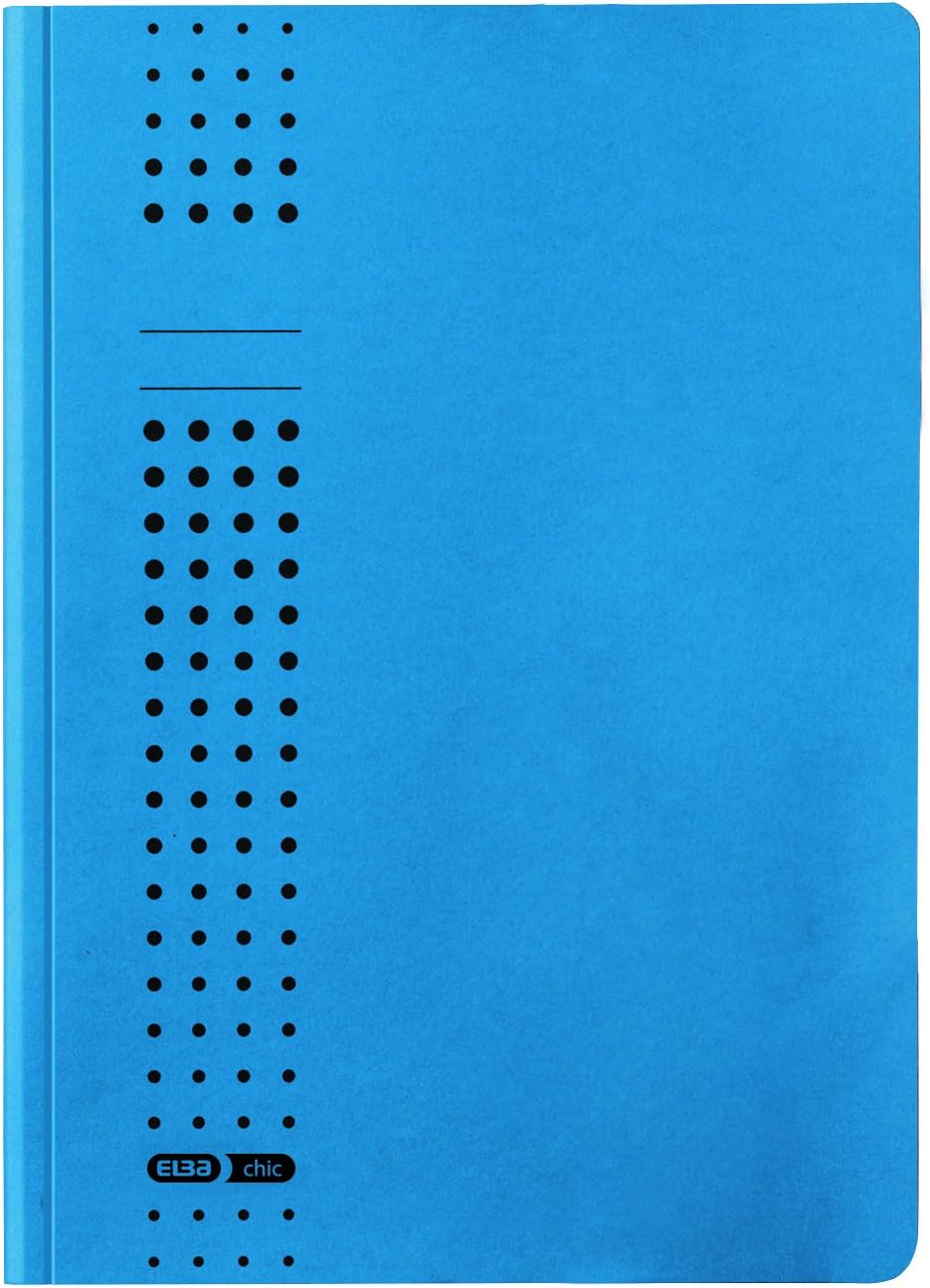 ELBA Sammel-Mappe chic, für A4, aus Karton, 3 Innenklappen, blau, 25er Pack blau Sammelmappe chic, b