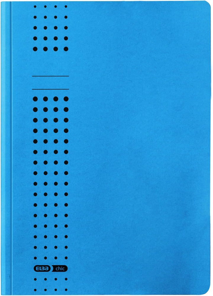 ELBA Sammel-Mappe chic, für A4, aus Karton, 3 Innenklappen, blau, 25er Pack blau Sammelmappe chic, b