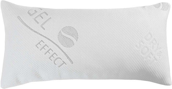 Nackenrolle Nackenkissen Stützkissen | 40x80 cm | Weiss | Gel-Effekt