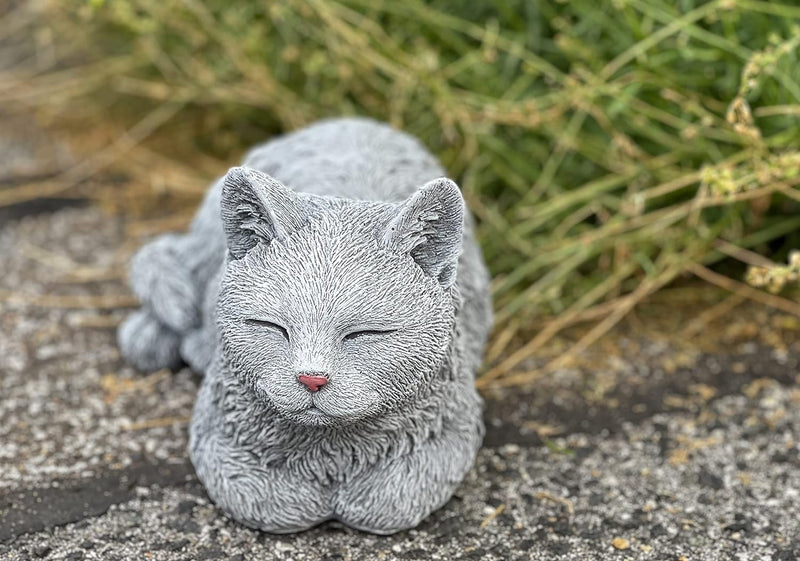 Stone and Style Steinfigur Katze Kater Timmy frostfest Gartenfigur Steinguss