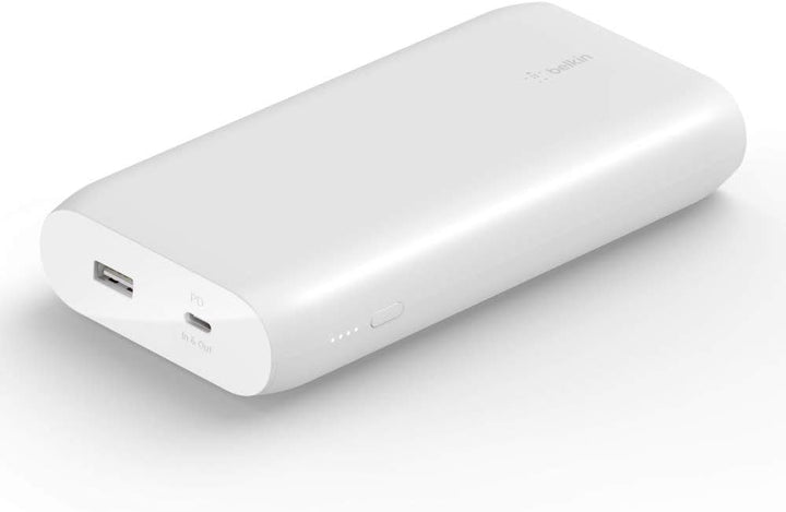 Belkin 20000mAh Powerbank zum Schnellladen, USB-C Power Delivery Power Bank, tragbares Ladegerät mit