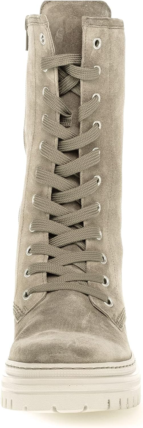 Gabor Damen Biker Boots, Frauen Stiefeletten,Wechselfussbett 36 EU Beige Salbei, 36 EU Beige Salbei