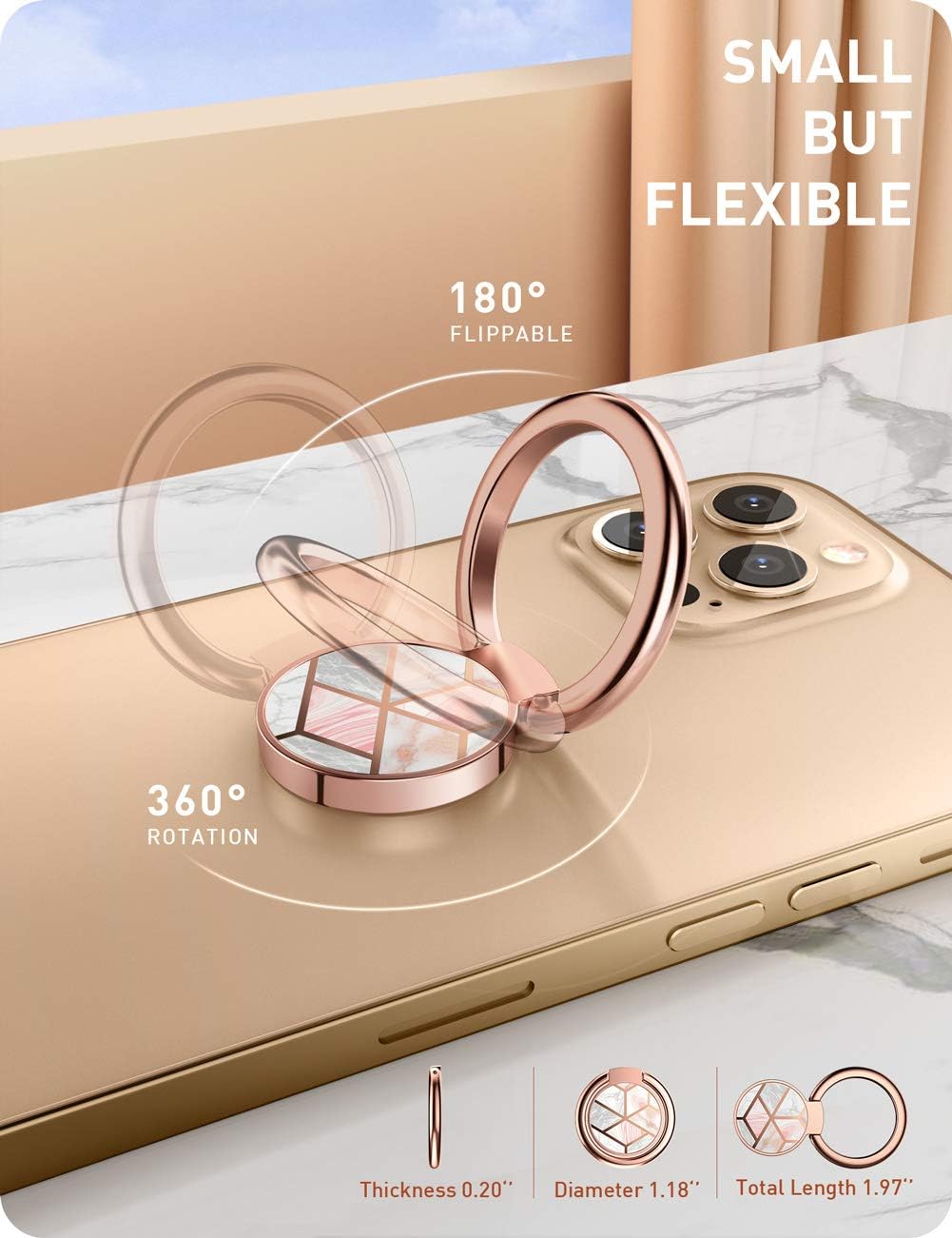 i-Blason Handy Ringhalter 360 ° Halterung Handy Halter Glitzer Handy Ständer Drehbar Handy Fingerhal