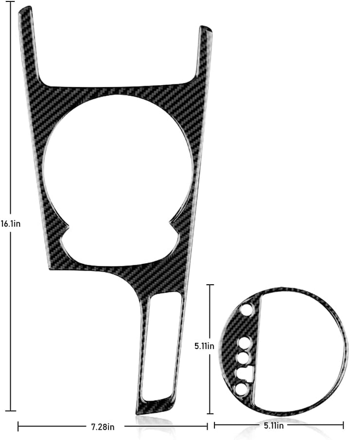 KUNGKIC Kohlefaser Auto Schalthebelknauf Konsole Media Panel Abdeckung Für Audi TT zubehör innenraum