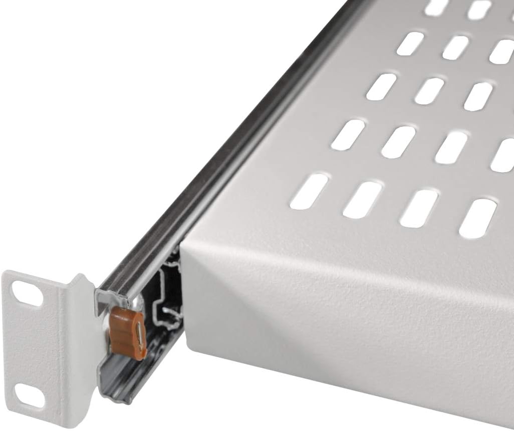 LogiLink SF1S65G - Ausziehbarer Fachboden (1 HE) für Stand-, Serverschränke mit 800mm Tiefe, 35kg Tr