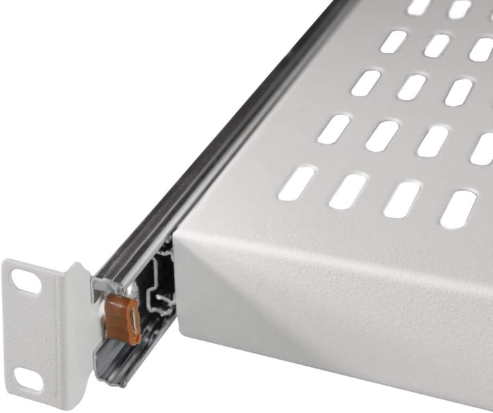 LogiLink SF1S65G - Ausziehbarer Fachboden (1 HE) für Stand-, Serverschränke mit 800mm Tiefe, 35kg Tr