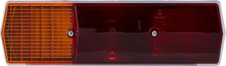HELLA - Heckleuchte - Glühlampe - 12/24V - Anbau/geschraubt - Lichtscheibenfarbe: rot/gelb - Stecker