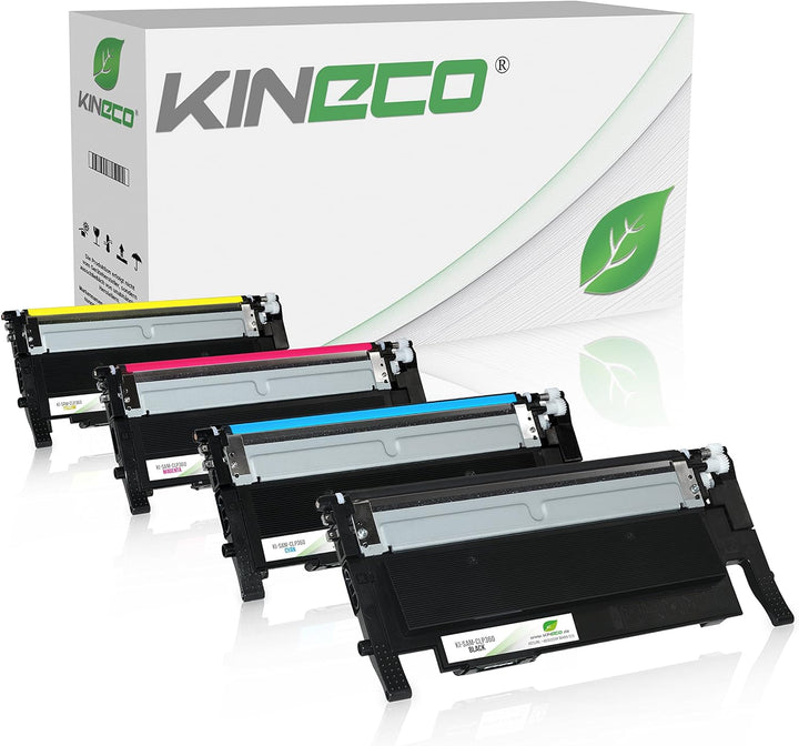Kineco 4 Toner kompatibel mit Samsung CLT-P406C für Samsung CLP-360 CLP-365 CLX-3305FN CLX-3305FW CL