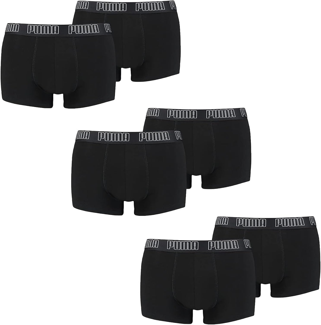 PUMA Herren Basic-Trunk 100000884 6er Pack, Black, XL