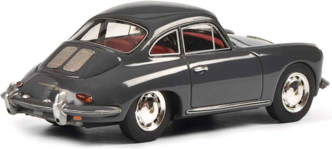Schuco 450879500 Porsche 356 SC, Coupé, Interieur rot, Resin, Modellauto, 1:43, grau, Limitierte Auf