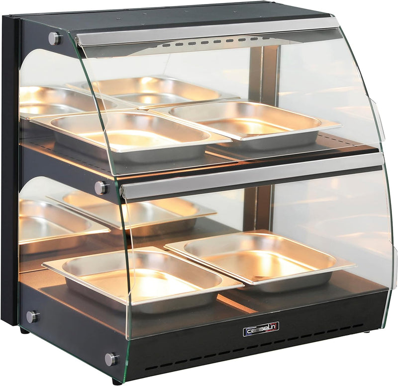 Casselin CVCSS100L beheizte Vitrine, Edelstahl