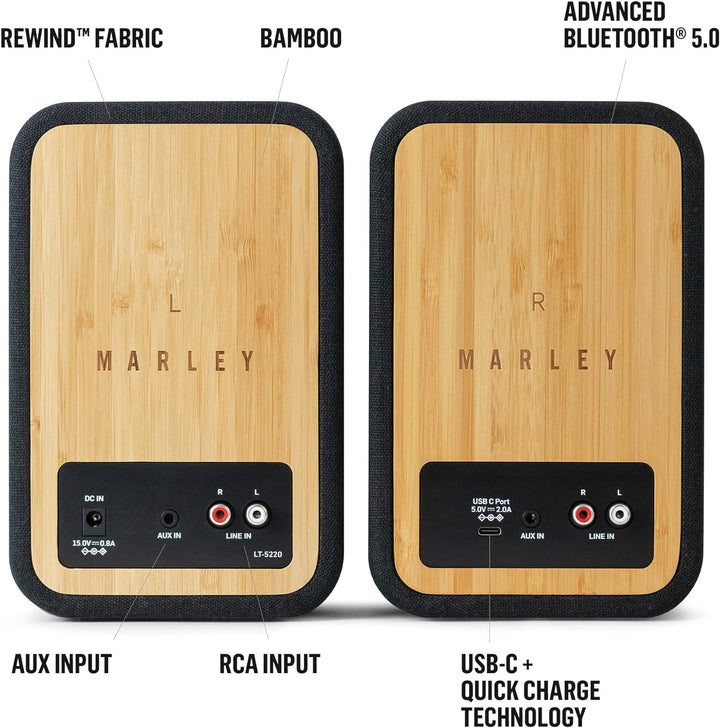 House of Marley Premium Bluetooth Plattenspieler 'Stir It Up' - Nachhaltig gefertigter Bambus Vinyl