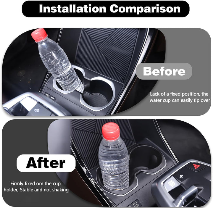 DIYUCAR Mittelkonsole Wasserbecherhalter Flaschenhalter Aufbewahrungsbox für B-M-W X1 U11 2023-2024,